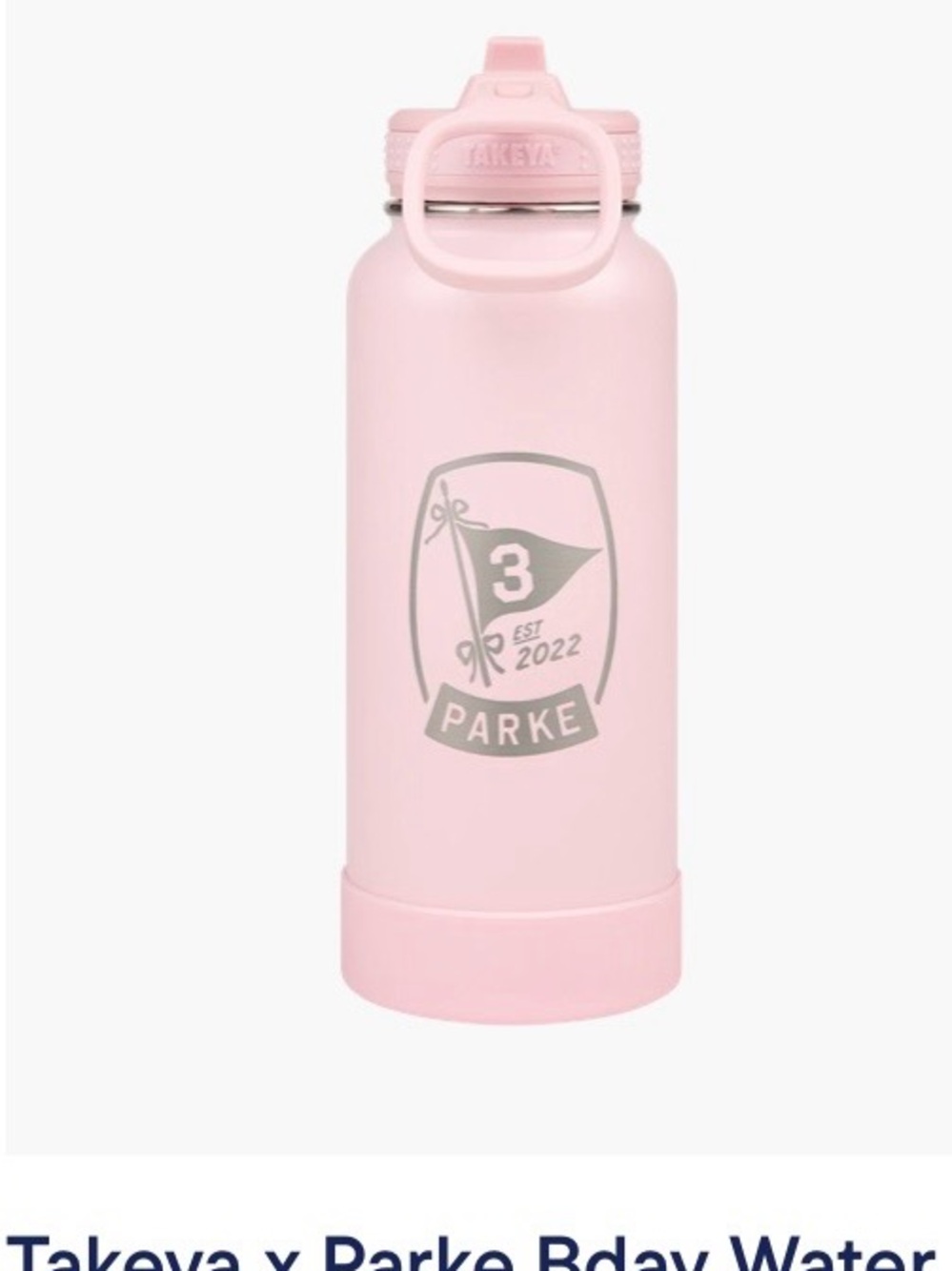 Parke x Takeya Bday Water Bottle Oatmeal